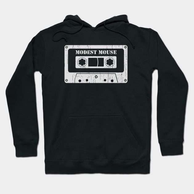 Modest Mouse - Vintage Cassette White Hoodie by FeelgoodShirt